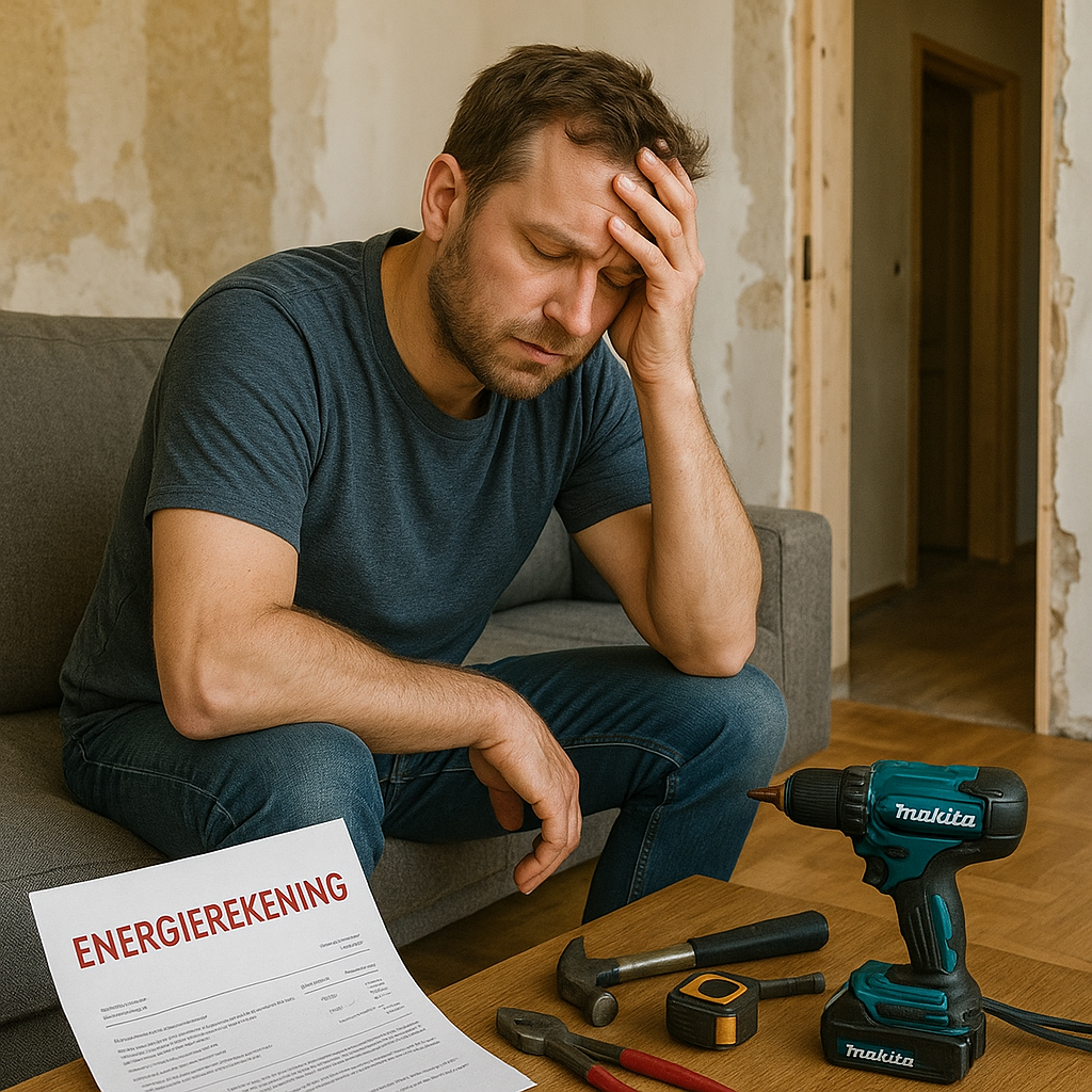 Huis voor - rommelig en onaf